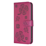 Custodia per telefono in pelle goffrata a quattro foglie, For iPhone 7 Plus / 8 Plus