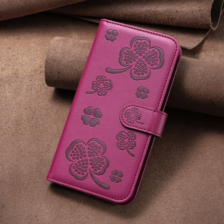 Custodia per telefono in pelle goffrata a quattro foglie, For iPhone 7 Plus / 8 Plus