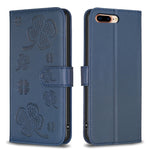 Custodia per telefono in pelle goffrata a quattro foglie, For iPhone 7 Plus / 8 Plus