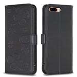 Custodia per telefono in pelle goffrata a quattro foglie, For iPhone 7 Plus / 8 Plus