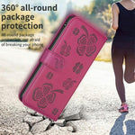 Custodia per telefono in pelle goffrata a quattro foglie, For iPhone 18 Pro/17 Pro, For iPhone 18 Pro Max/17 Pro Max, For iPhone 17, For iPhone 17 Air