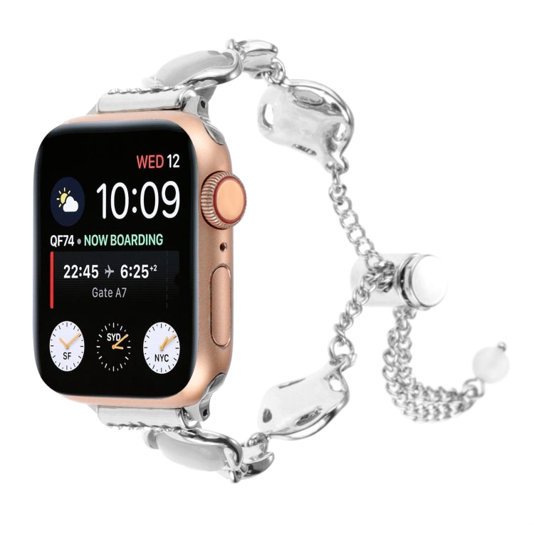 Cinturino per orologio con bracciale a catena in metallo conchiglia, For Apple Watch SE 2023 44mm, For Apple Watch SE 2023 40mm, For Apple Watch Ultra 2 49mm, For Apple Watch Series 9 45mm, For Apple Watch Series 9 41mm, For Apple Watch Ultra 49mm