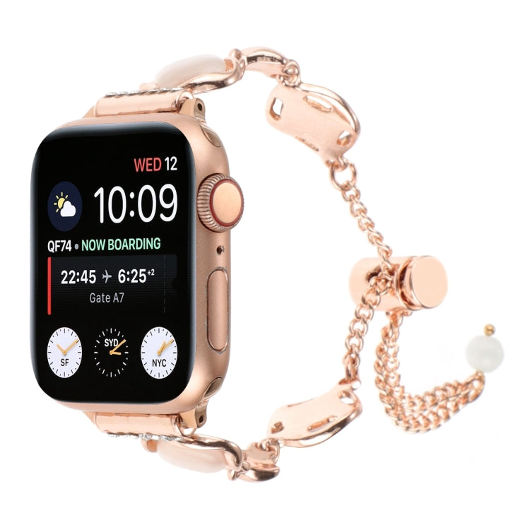 Cinturino per orologio con bracciale a catena in metallo conchiglia, For Apple Watch SE 40mm, For Apple Watch SE 44mm, For Apple Watch Series 6 40mm, For Apple Watch Series 6 44mm, For Apple Watch Series 5 44mm, For Apple Watch Series 5 40mm