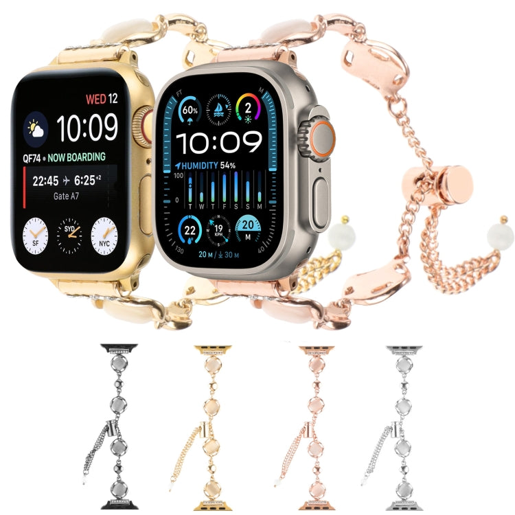 Cinturino per orologio con bracciale a catena in metallo conchiglia, For Apple Watch SE 2023 44mm, For Apple Watch SE 2023 40mm, For Apple Watch Ultra 2 49mm, For Apple Watch Series 9 45mm, For Apple Watch Series 9 41mm, For Apple Watch Ultra 49mm