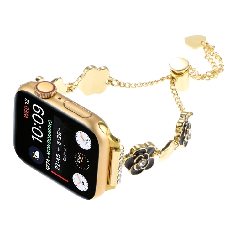 Cinturino per orologio con cinturino a catena in metallo Camelia, For Apple Watch SE 2023 44mm, For Apple Watch SE 2023 40mm, For Apple Watch Ultra 2 49mm, For Apple Watch Series 9 45mm, For Apple Watch Series 9 41mm, For Apple Watch Ultra 49mm