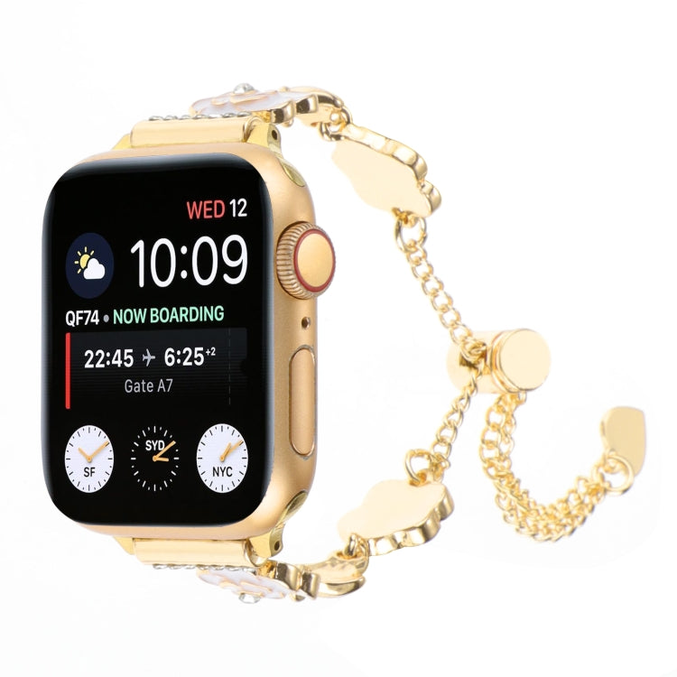 Cinturino per orologio con cinturino a catena in metallo Camelia, For Apple Watch SE 2023 44mm, For Apple Watch SE 2023 40mm, For Apple Watch Ultra 2 49mm, For Apple Watch Series 9 45mm, For Apple Watch Series 9 41mm, For Apple Watch Ultra 49mm