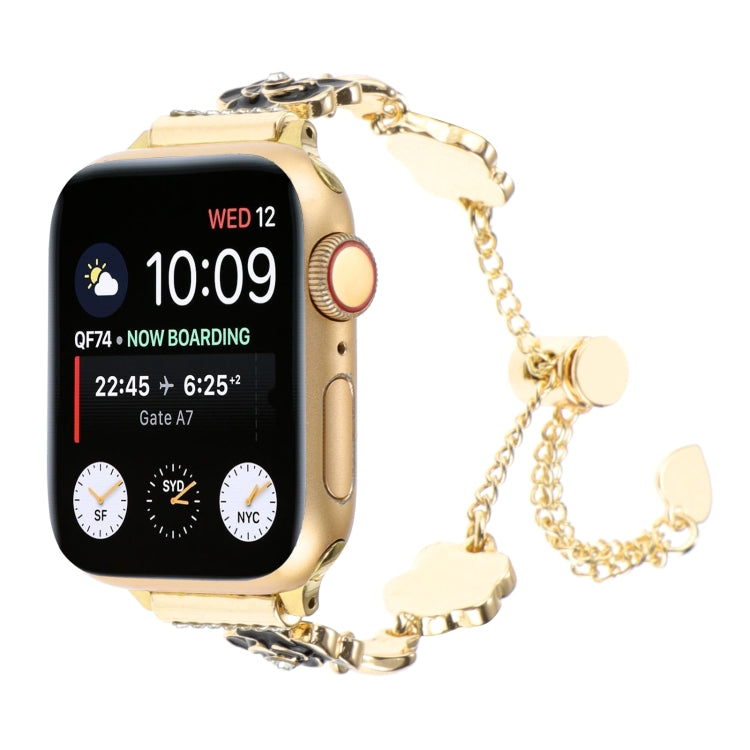 Cinturino per orologio con cinturino a catena in metallo Camelia, For Apple Watch SE 2023 44mm, For Apple Watch SE 2023 40mm, For Apple Watch Ultra 2 49mm, For Apple Watch Series 9 45mm, For Apple Watch Series 9 41mm, For Apple Watch Ultra 49mm