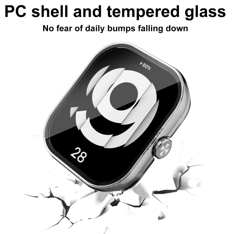 Custodia protettiva per orologio integrata in PC + vetro temperato, For Redmi Watch 4