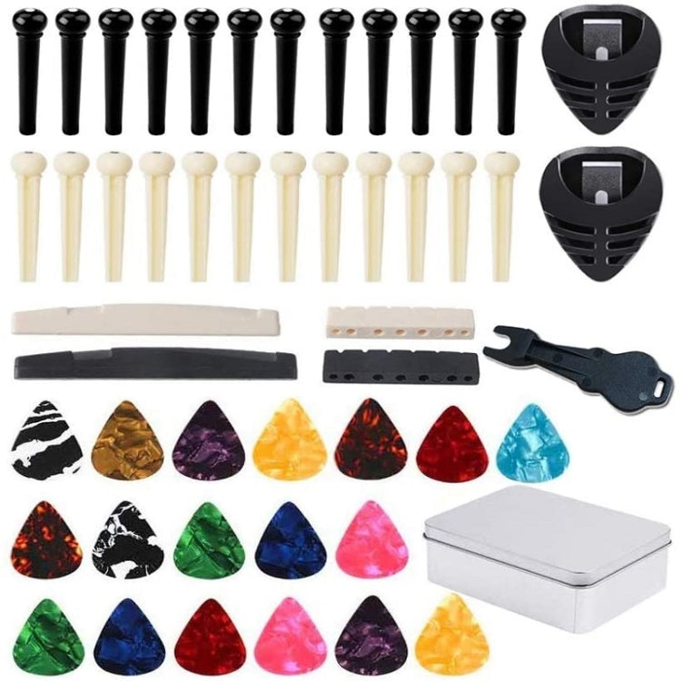 Set piroli e accessori per chitarra 50 in 1 in ABS argento