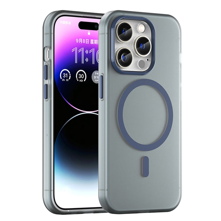 Custodia per telefono MagSafe in TPU satinato traslucido + PC a copertura totale, For iPhone 14, For iPhone 14 Pro