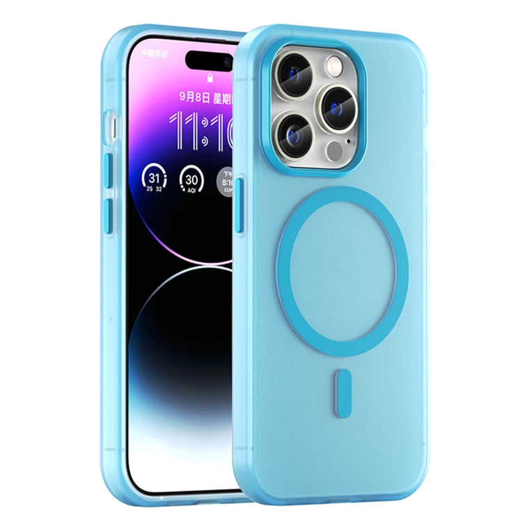 Custodia per telefono MagSafe in TPU satinato traslucido + PC a copertura totale, For iPhone 14, For iPhone 14 Pro
