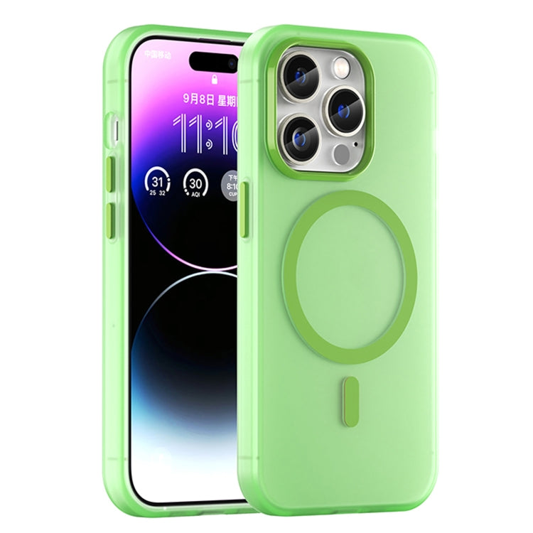Custodia per telefono MagSafe in TPU satinato traslucido + PC a copertura totale, For iPhone 14, For iPhone 14 Pro
