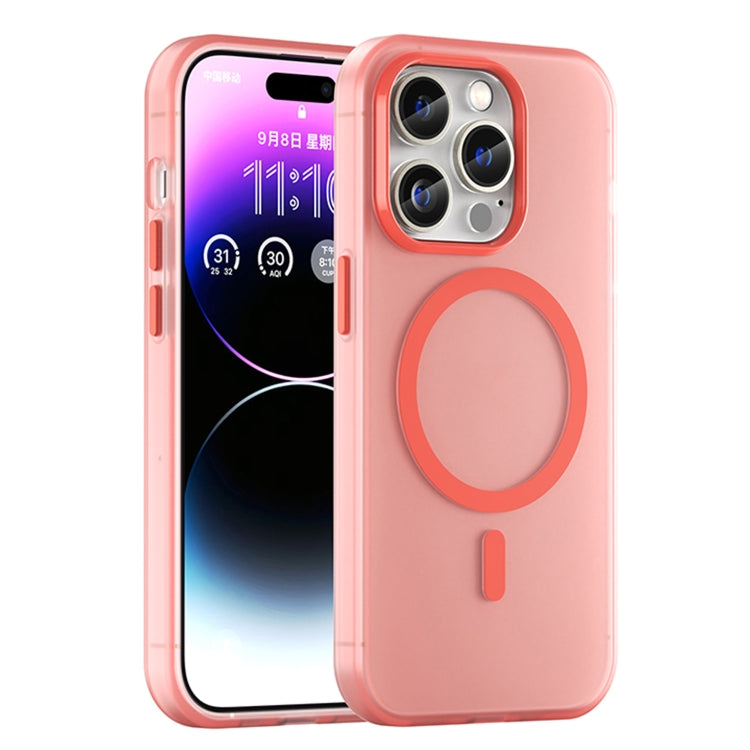 Custodia per telefono MagSafe in TPU satinato traslucido + PC a copertura totale, For iPhone 14, For iPhone 14 Pro