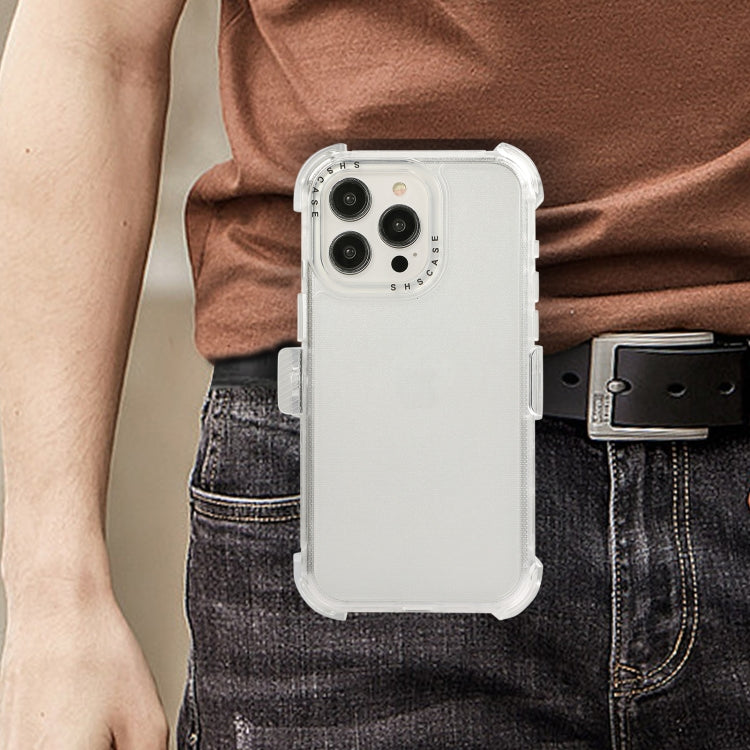 Custodia TPU satinata con clip posteriore per iPhone 15 Pro Max