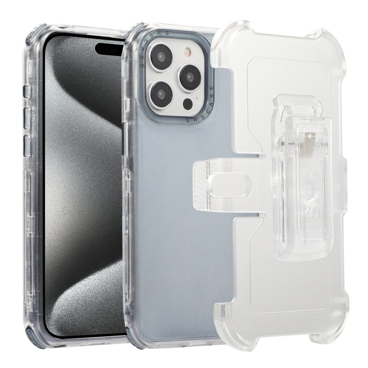 Custodia TPU satinata con clip posteriore per iPhone 15 Pro Max