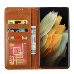 Custodia portafoglio in pelle per Samsung Galaxy S24 Ultra