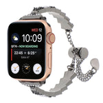 Bracciale a catena con perline di conchiglia, cinturino in metallo, For Apple Watch Series 4 44mm, For Apple Watch Series 4 40mm, For Apple Watch Series 3 38mm, For Apple Watch Series 3 42mm, For Apple Watch Series 2 42mm, For Apple Watch Series 2 38mm
