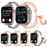 Bracciale a catena con perline di conchiglia, cinturino in metallo, For Apple Watch Series 4 44mm, For Apple Watch Series 4 40mm, For Apple Watch Series 3 38mm, For Apple Watch Series 3 42mm, For Apple Watch Series 2 42mm, For Apple Watch Series 2 38mm