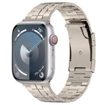 Cinturino per orologio in acciaio al titanio con fibbia tartaruga, For Apple Watch SE 2023 44mm, For Apple Watch SE 2023 40mm, For Apple Watch Ultra 2 49mm, For Apple Watch Series 9 45mm, For Apple Watch Series 9 41mm, For Apple Watch Ultra 49mm