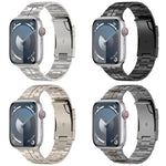 Cinturino per orologio in acciaio al titanio con fibbia tartaruga, For Apple Watch SE 2023 44mm, For Apple Watch SE 2023 40mm, For Apple Watch Ultra 2 49mm, For Apple Watch Series 9 45mm, For Apple Watch Series 9 41mm, For Apple Watch Ultra 49mm