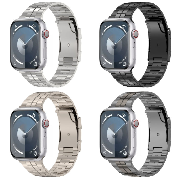 Cinturino per orologio in acciaio al titanio con fibbia tartaruga, For Apple Watch SE 2023 44mm, For Apple Watch SE 2023 40mm, For Apple Watch Ultra 2 49mm, For Apple Watch Series 9 45mm, For Apple Watch Series 9 41mm, For Apple Watch Ultra 49mm