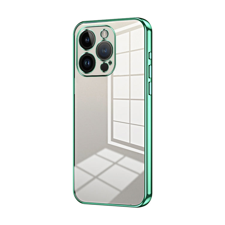Custodia per telefono con foro fine con placcatura trasparente, For iPhone 14 Pro, For iPhone 14 Pro Max, For iPhone SE 2022 / 2020 / 8 / 7
