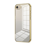 Custodia per telefono con foro fine con placcatura trasparente, For iPhone 14 Pro, For iPhone 14 Pro Max, For iPhone SE 2022 / 2020 / 8 / 7