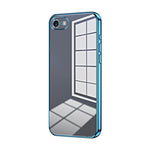 Custodia per telefono con foro fine con placcatura trasparente, For iPhone 14 Pro, For iPhone 14 Pro Max, For iPhone SE 2022 / 2020 / 8 / 7
