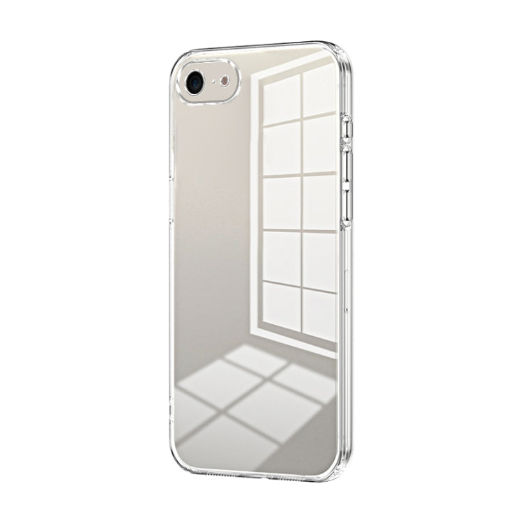 Custodia per telefono con foro fine con placcatura trasparente, For iPhone 14 Pro, For iPhone 14 Pro Max, For iPhone SE 2022 / 2020 / 8 / 7