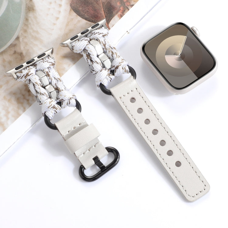 Cinturino per orologio in vera pelle Paracord, For Apple Watch 42mm, For Apple Watch 38mm