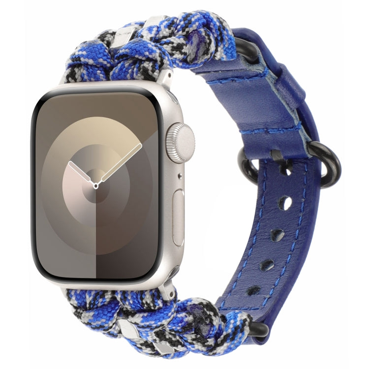 Cinturino per orologio in vera pelle Paracord, For Apple Watch 42mm, For Apple Watch 38mm