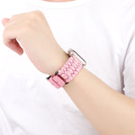 Cinturino per orologio in vera pelle Paracord semplice, For Apple Watch 42mm, For Apple Watch 38mm