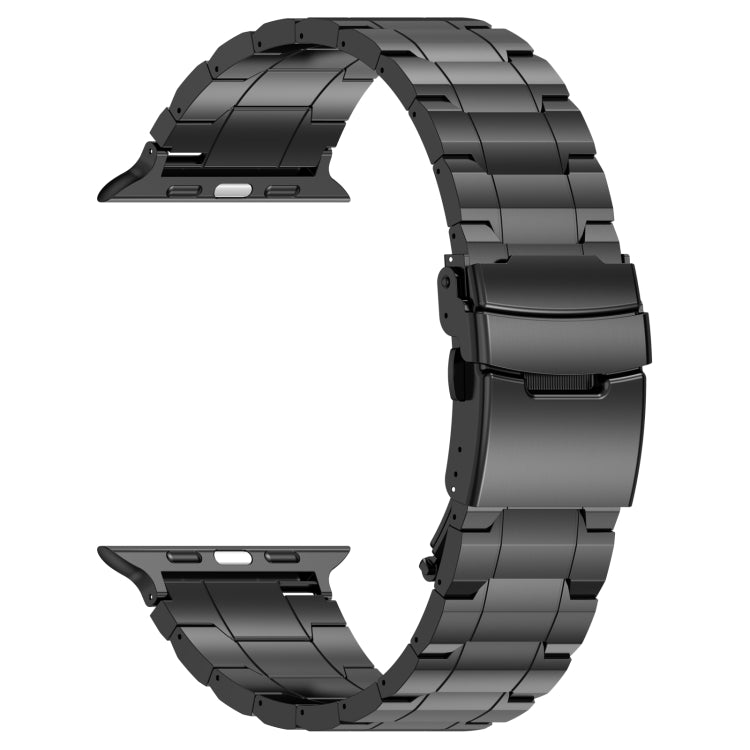 Cinturino per orologio trapezoidale in acciaio al titanio con fibbia di sicurezza, For Apple Watch SE 2023 44mm, For Apple Watch SE 2023 40mm, For Apple Watch Ultra 2 49mm, For Apple Watch Series 9 45mm, For Apple Watch Series 9 41mm                   ...