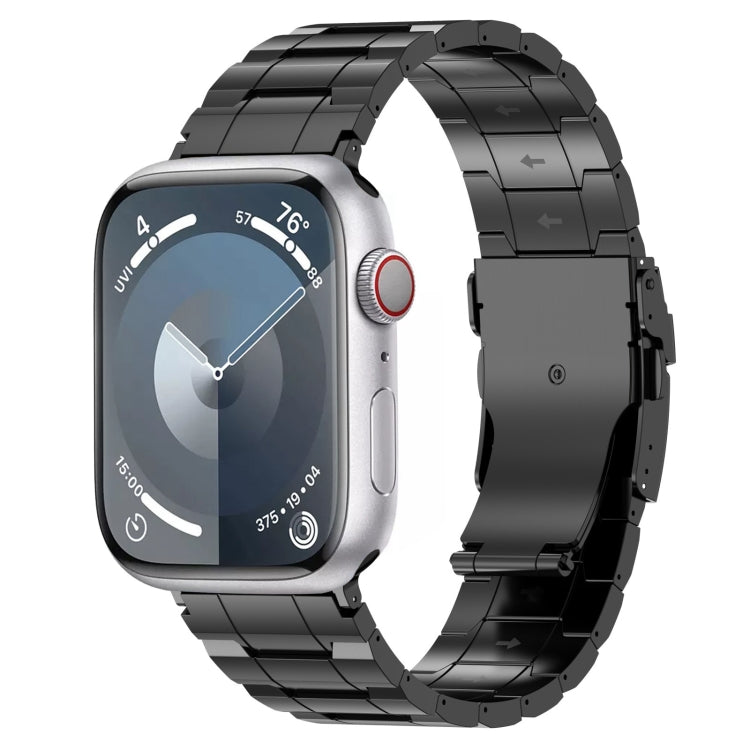 Cinturino per orologio trapezoidale in acciaio al titanio con fibbia di sicurezza, For Apple Watch SE 2023 44mm, For Apple Watch SE 2023 40mm, For Apple Watch Ultra 2 49mm, For Apple Watch Series 9 45mm, For Apple Watch Series 9 41mm                   ...