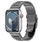 Cinturino per orologio trapezoidale in acciaio al titanio con fibbia di sicurezza, For Apple Watch SE 2023 44mm, For Apple Watch SE 2023 40mm, For Apple Watch Ultra 2 49mm, For Apple Watch Series 9 45mm, For Apple Watch Series 9 41mm                   ...