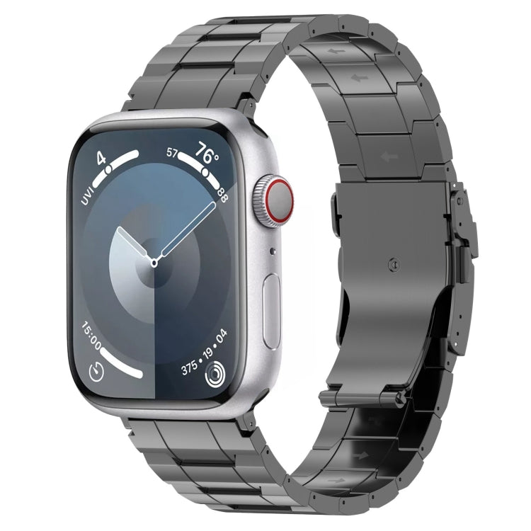 Cinturino per orologio trapezoidale in acciaio al titanio con fibbia di sicurezza, For Apple Watch SE 2023 44mm, For Apple Watch SE 2023 40mm, For Apple Watch Ultra 2 49mm, For Apple Watch Series 9 45mm, For Apple Watch Series 9 41mm                   ...