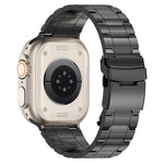 Cinturino per orologio trapezoidale in acciaio al titanio con fibbia di sicurezza, For Apple Watch 42mm, For Apple Watch 38mm