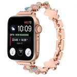 Cinturino per orologio a catena in lega di zinco con fiore a 5 petali, For Apple Watch 42mm, For Apple Watch 38mm