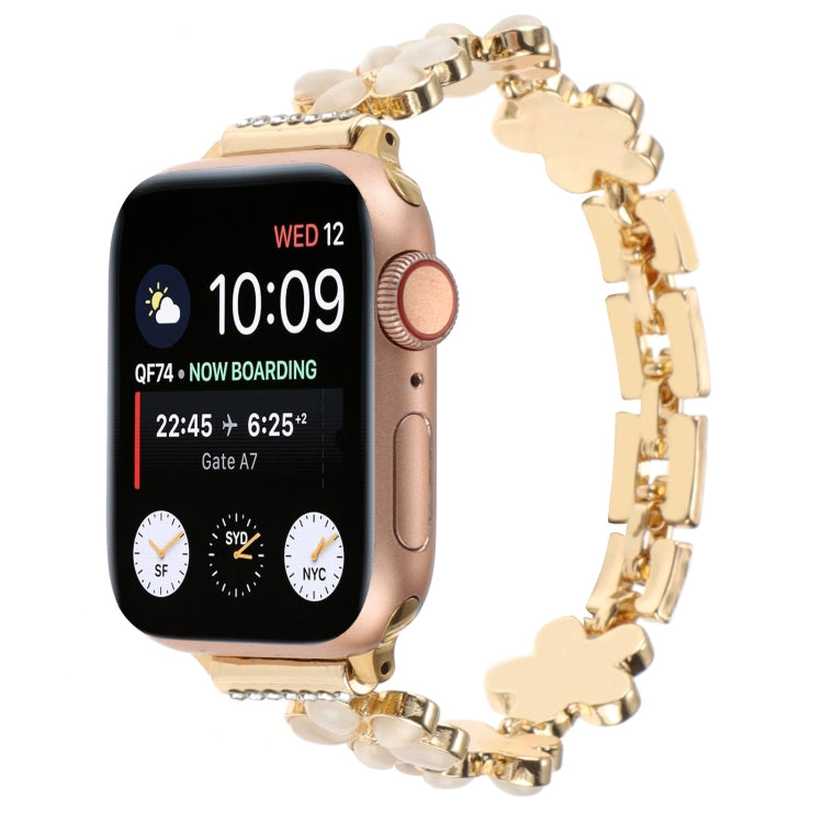 Cinturino per orologio a catena in lega di zinco con fiore a 5 petali, For Apple Watch 42mm, For Apple Watch 38mm