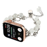 Cinturino per orologio con bracciale in metallo con catena di perle, For Apple Watch SE 2022 40mm, For Apple Watch SE 2022 44mm, For Apple Watch Series 7 41mm, For Apple Watch Series 7 45mm, For Apple Watch SE 40mm, For Apple Watch SE 44mm             ...