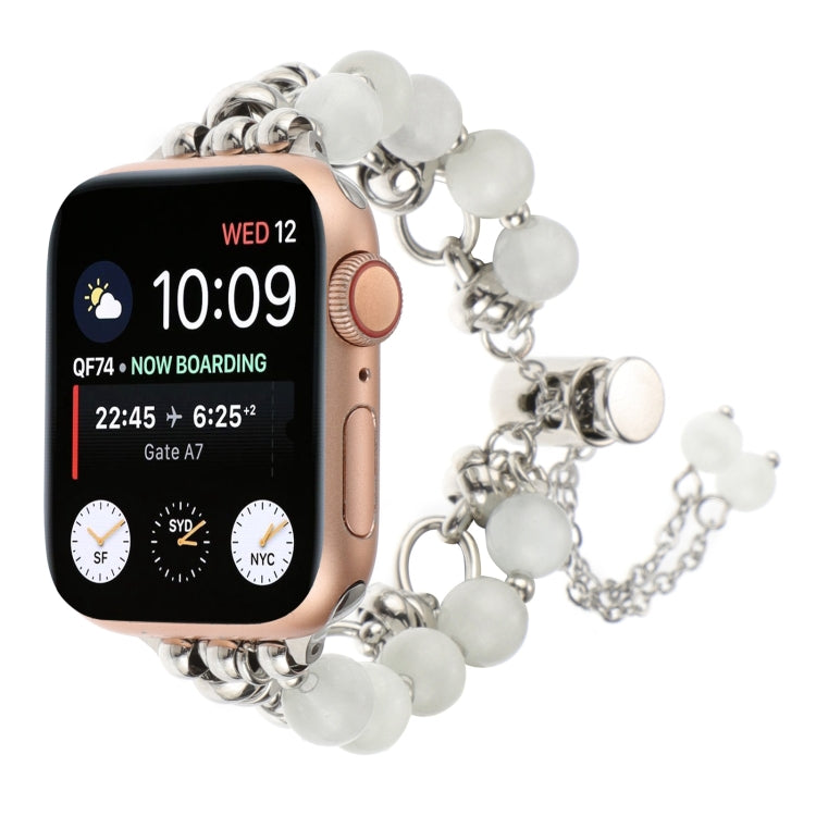 Cinturino per orologio con bracciale in metallo con catena di perle, For Apple Watch 42mm, For Apple Watch 38mm