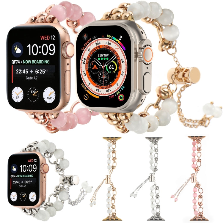 Cinturino per orologio con bracciale in metallo con catena di perle, For Apple Watch 42mm, For Apple Watch 38mm