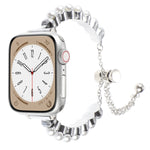 Cinturino per orologio in metallo con bracciale di perle, For Apple Watch SE 40mm, For Apple Watch SE 44mm, For Apple Watch Series 6 40mm, For Apple Watch Series 6 44mm, For Apple Watch Series 5 44mm, For Apple Watch Series 5 40mm