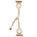 Cinturino per orologio in metallo con catena in lega di zinco rotonda perlata, For Apple Watch 42mm, For Apple Watch 38mm