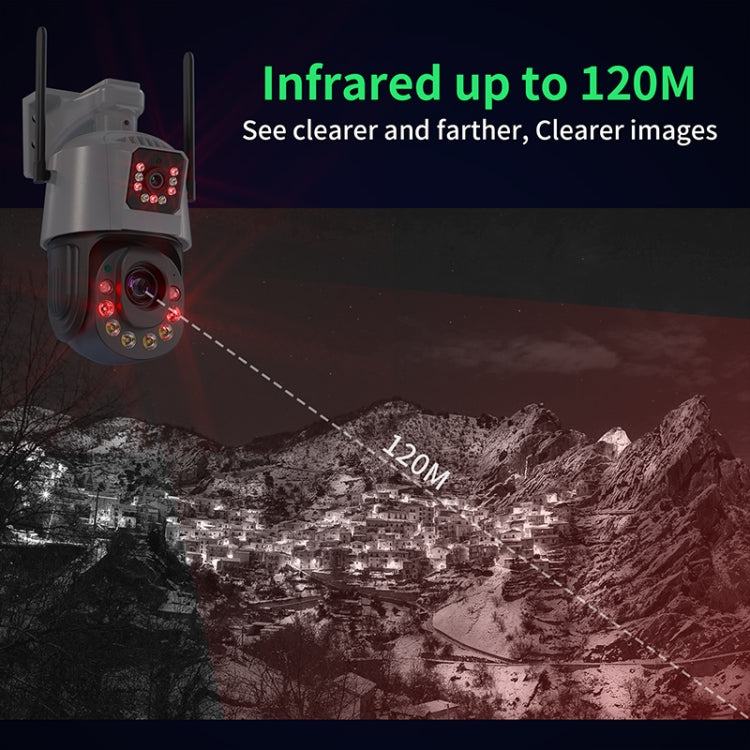 Telecamera WiFi Smart HD Dome con doppio obiettivo