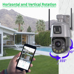 Telecamera WiFi Smart HD Dome con doppio obiettivo