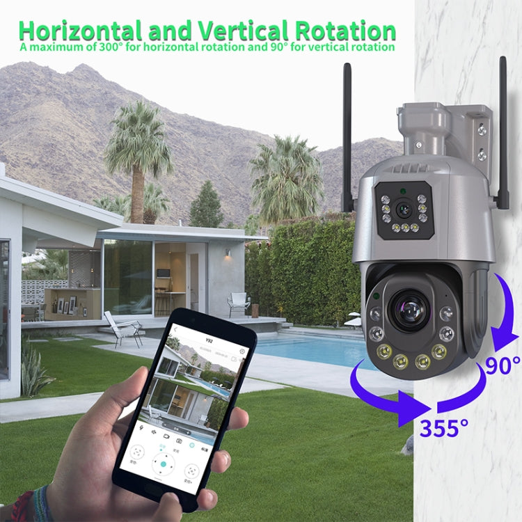Telecamera WiFi Smart HD Dome con doppio obiettivo