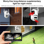 Tripla fotocamera WiFi 3MP con interfono vocale e visione notturn