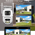 Tripla fotocamera WiFi 3MP con interfono vocale e visione notturn