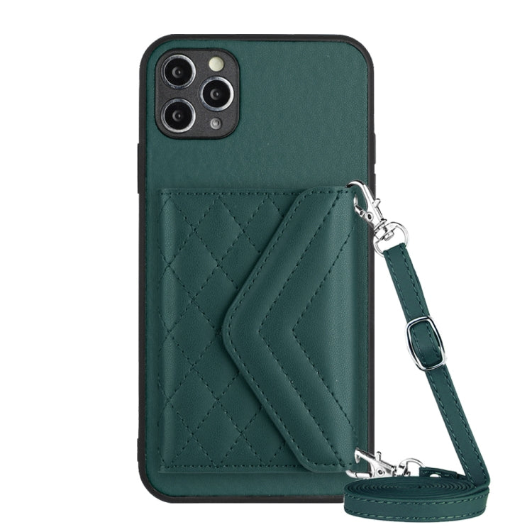 Custodia per telefono RFID con struttura rombica e cordino lungo, For iPhone 12 mini, For iPhone 11 Pro Max, For iPhone 11, For iPhone 11 Pro